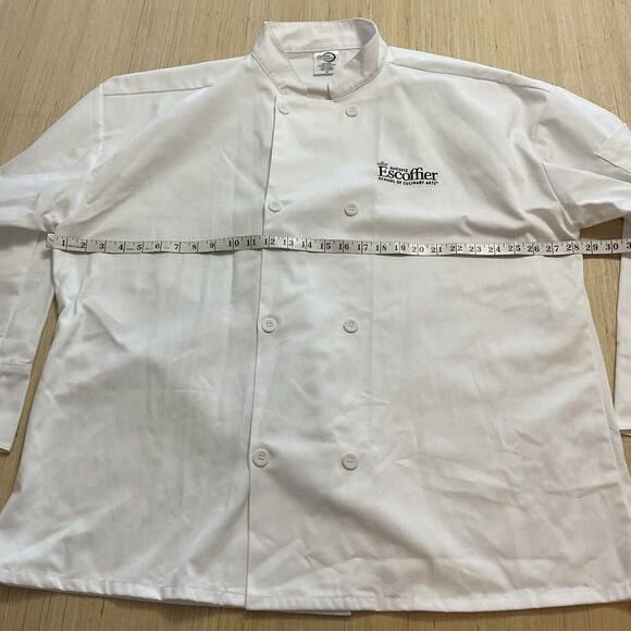 Mercer Culinary Chef Jacket White Unisex Trad Buttons Aug Escoffier Size 2X NEW - Picture 8 of 8